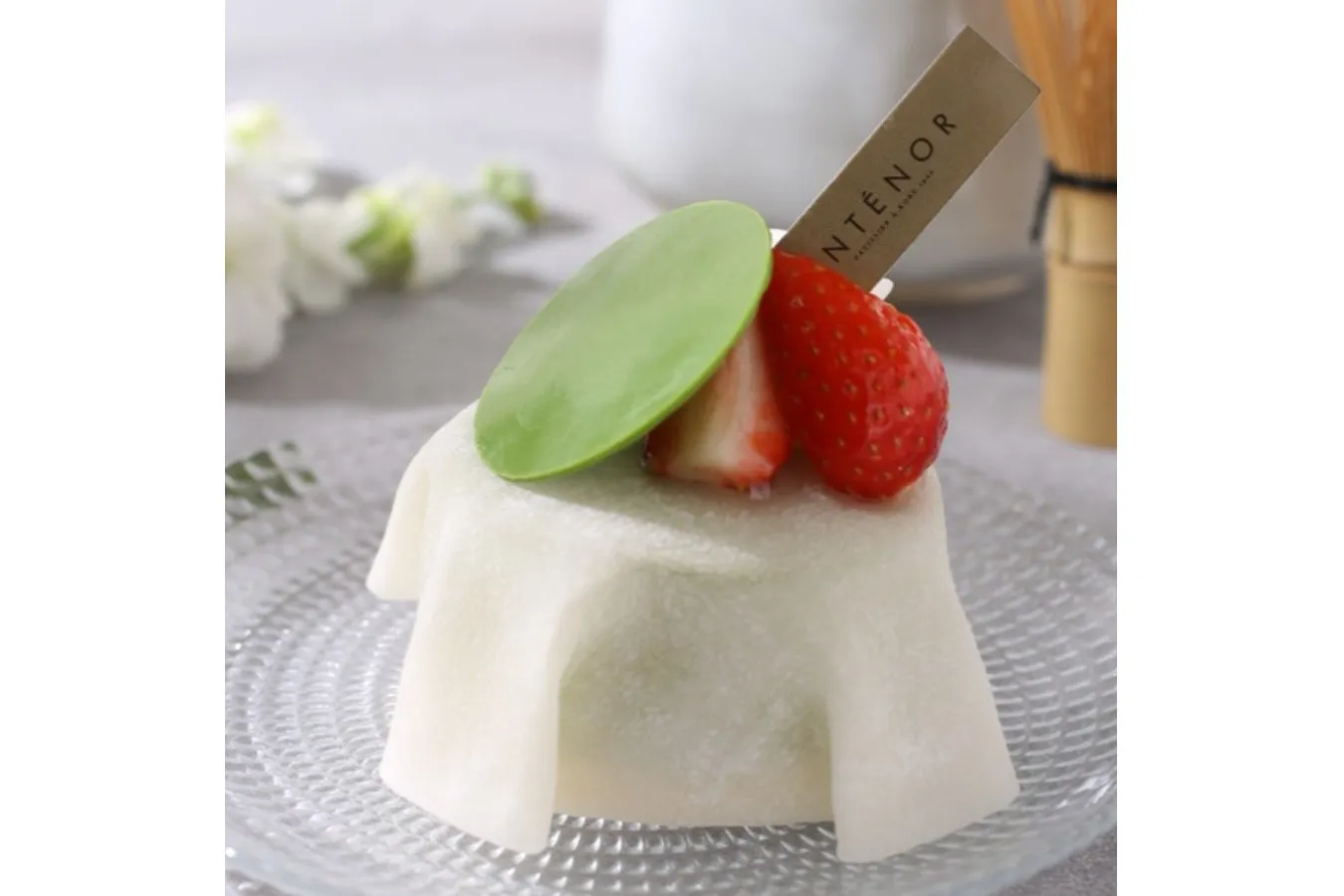 ▲「宇治抹茶と苺のぎゅうひ包み」