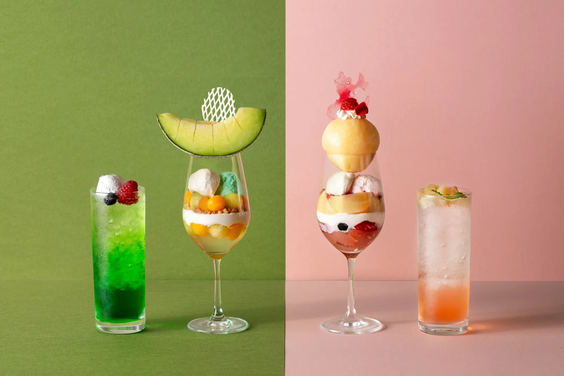 【川越プリンスホテル】ジューシーな桃と芳醇なメロン！夏限定のパフェ2種が登場
