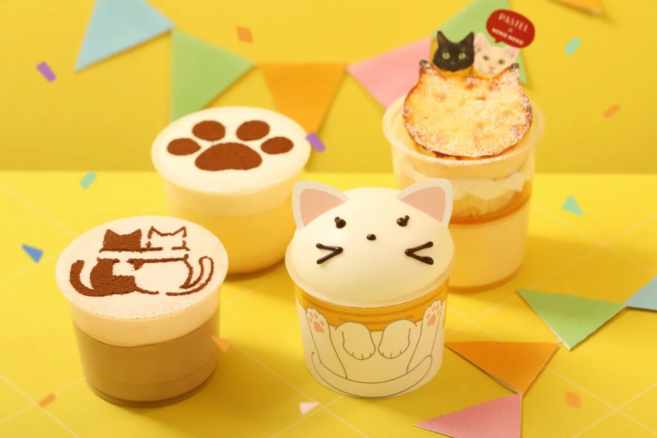 ねこ好きにはたまらないぷるぷるプリン！「パステル」×「ネコネコ」のコラボスイーツ_2171312