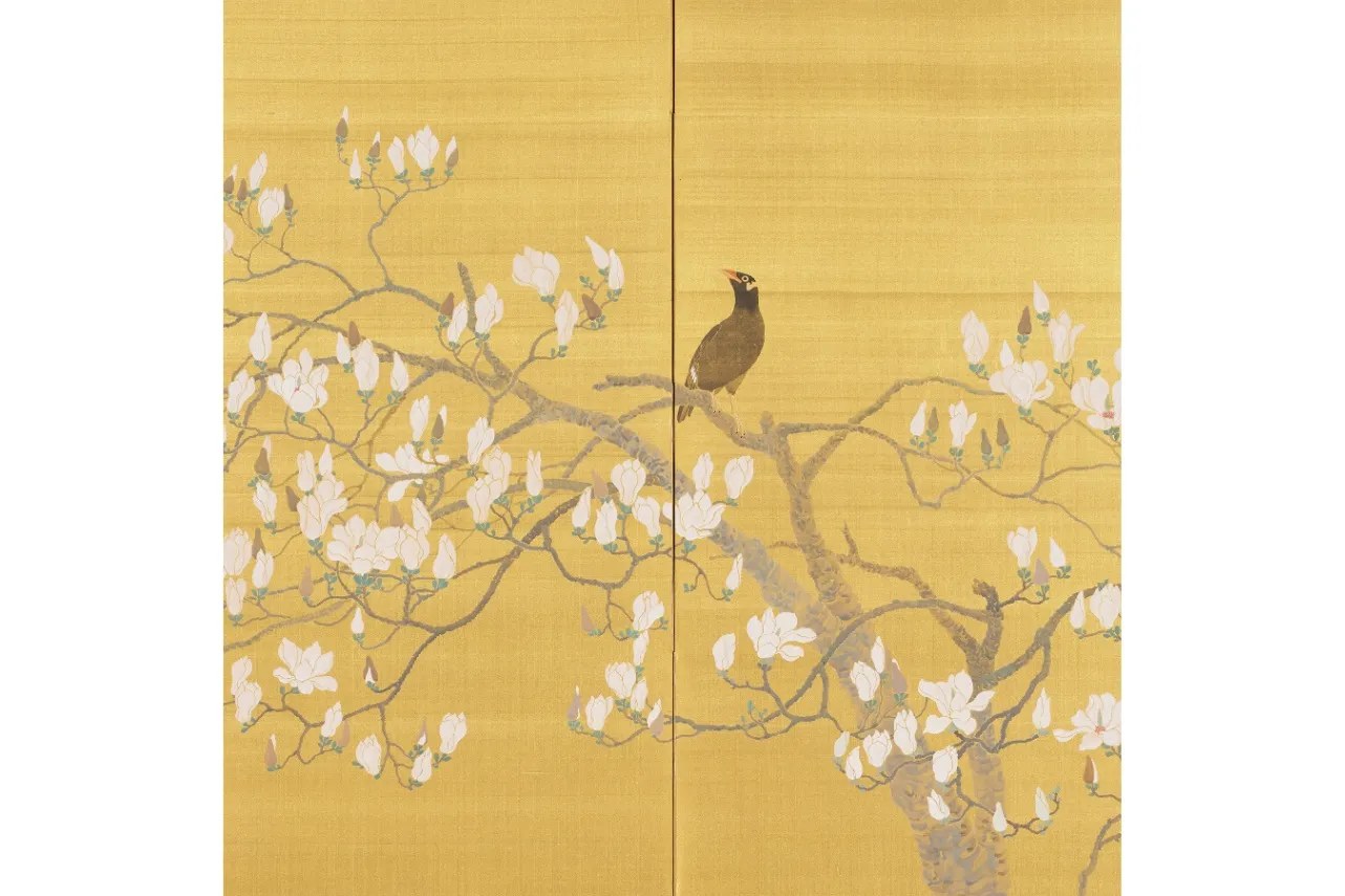 尾竹竹坡《九冠鳥》（部分）明治45年（1912）泉屋博古館東京