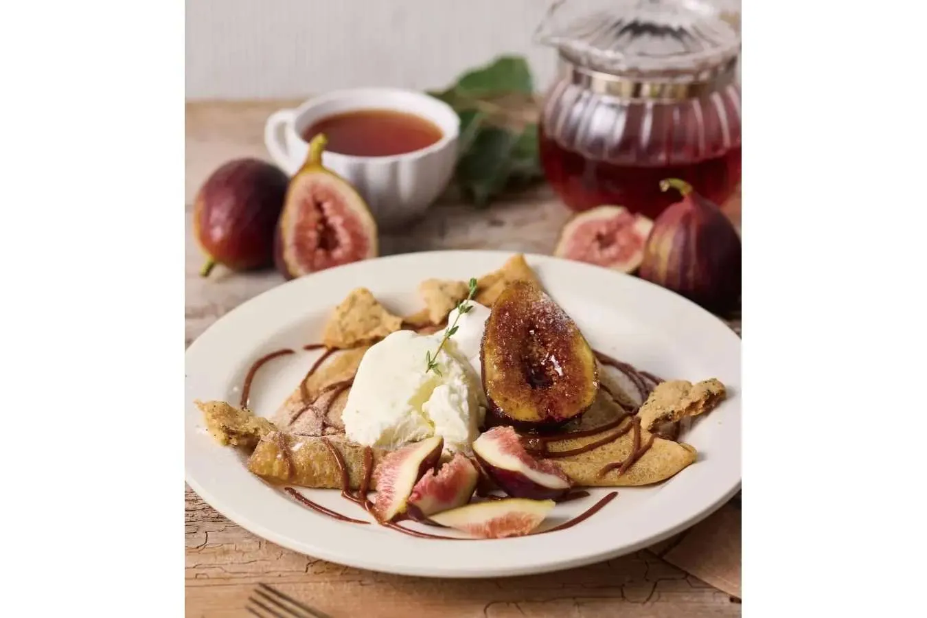 ▲自家製塩キャラメルソース　キャラメリゼいちじく＆シナモンシュガー」（お茶付き1,848円）