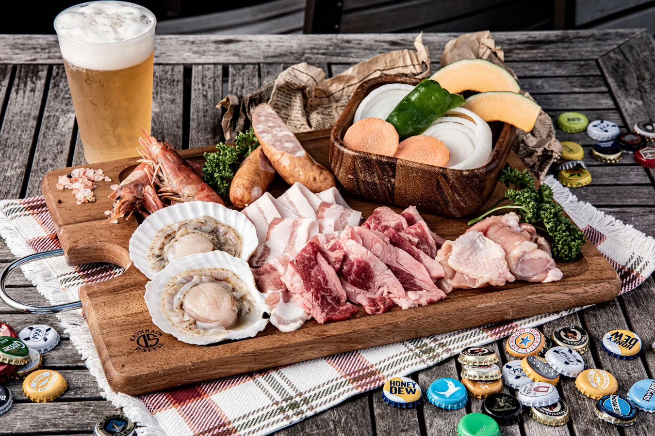 ▲飲み放題付き「ジャパニーズスタイル雅コース」（1名5,980円～／2名分より注文可）