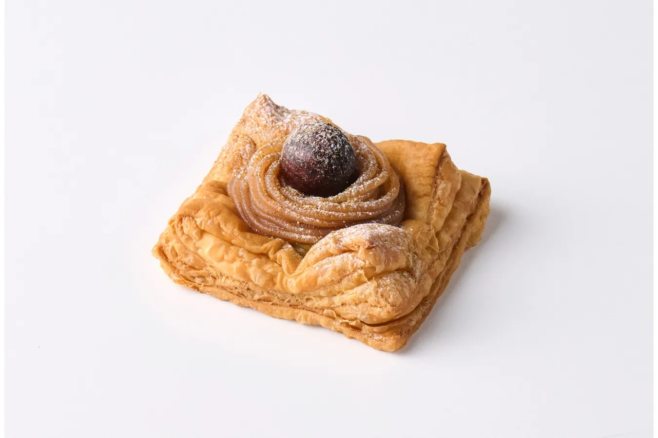 ▲「焼きたてオープンパイ〔ほうじ茶モンブラン〕」