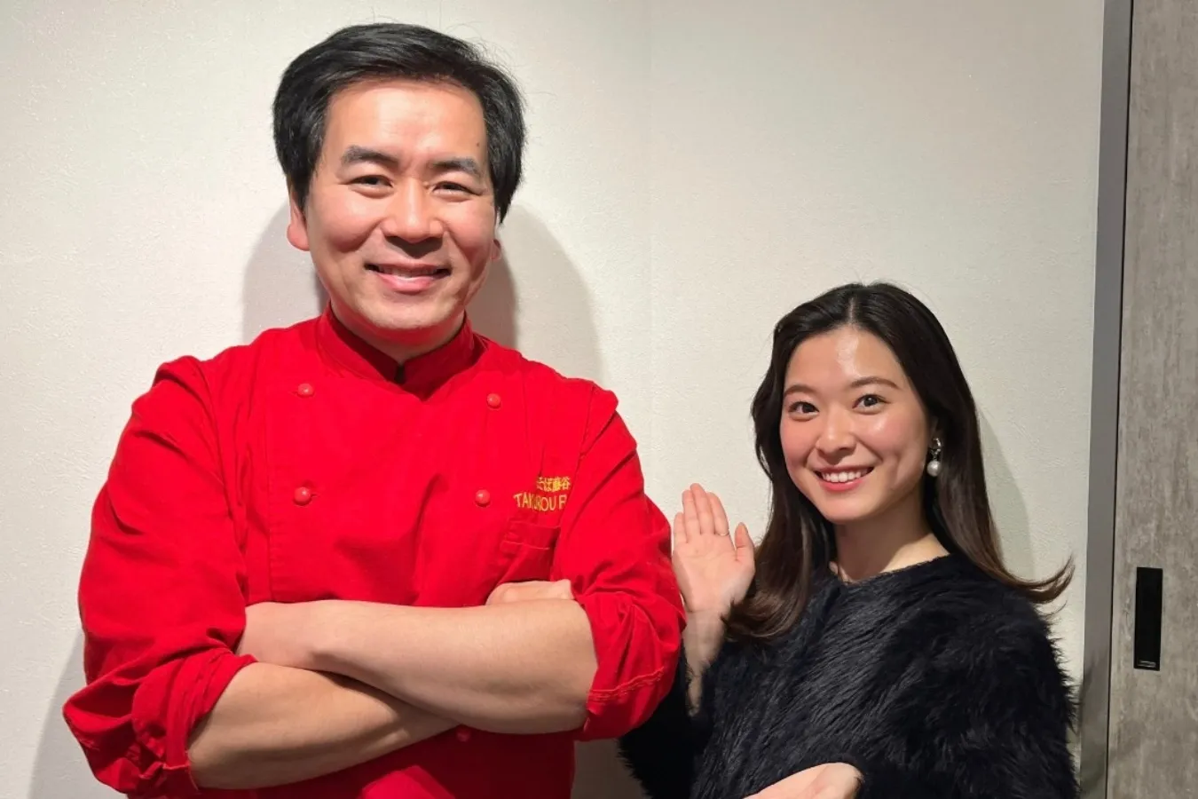 ▲店主の藤谷拓廊さん（左）と筆者（右）