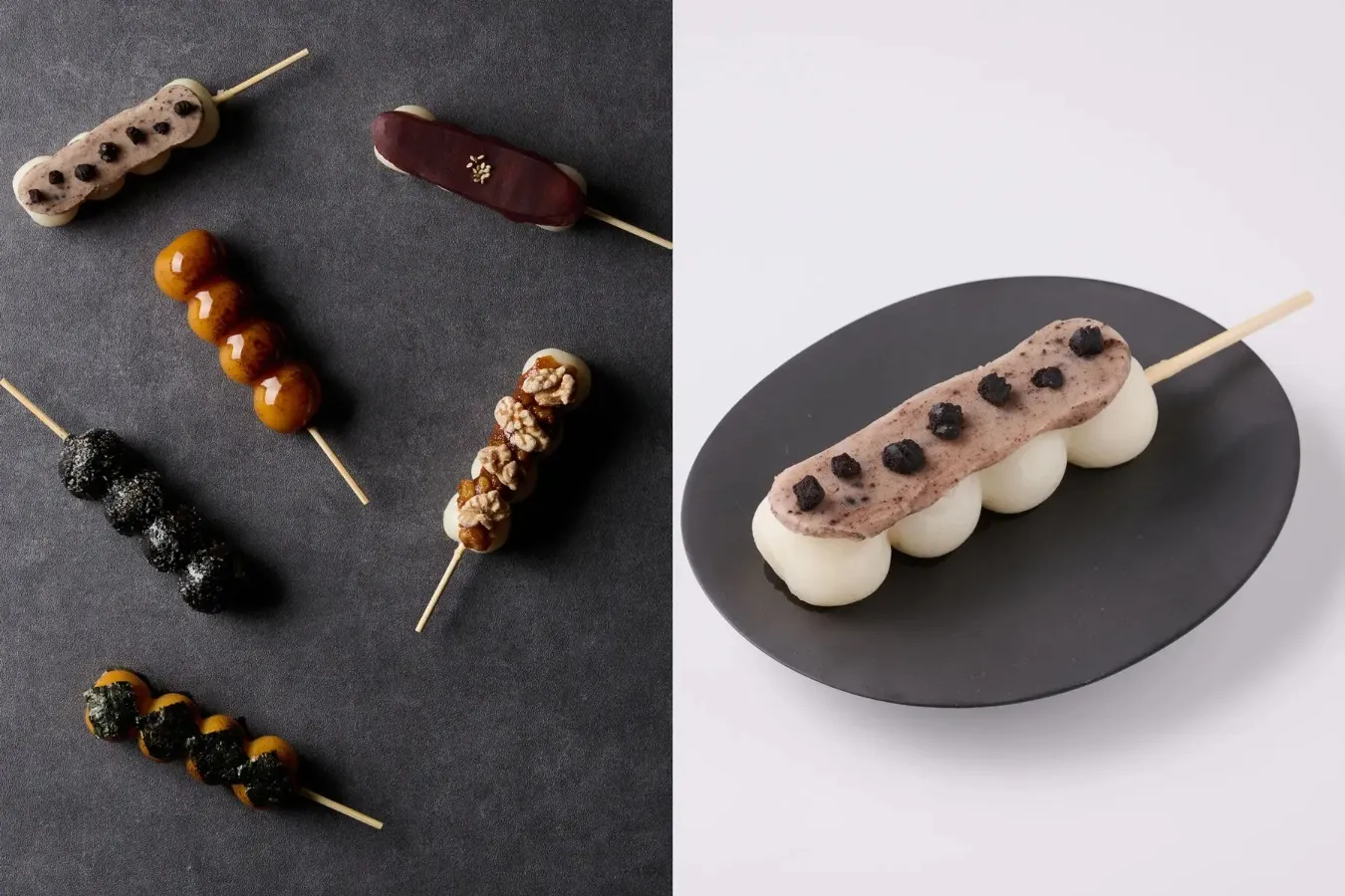 ▲左：「定番Dango」（イートイン215円〜、テイクアウト210円〜）／右：代官山店限定の「クッキークリームだんご」（イートイン286円、テイクアウト280円）