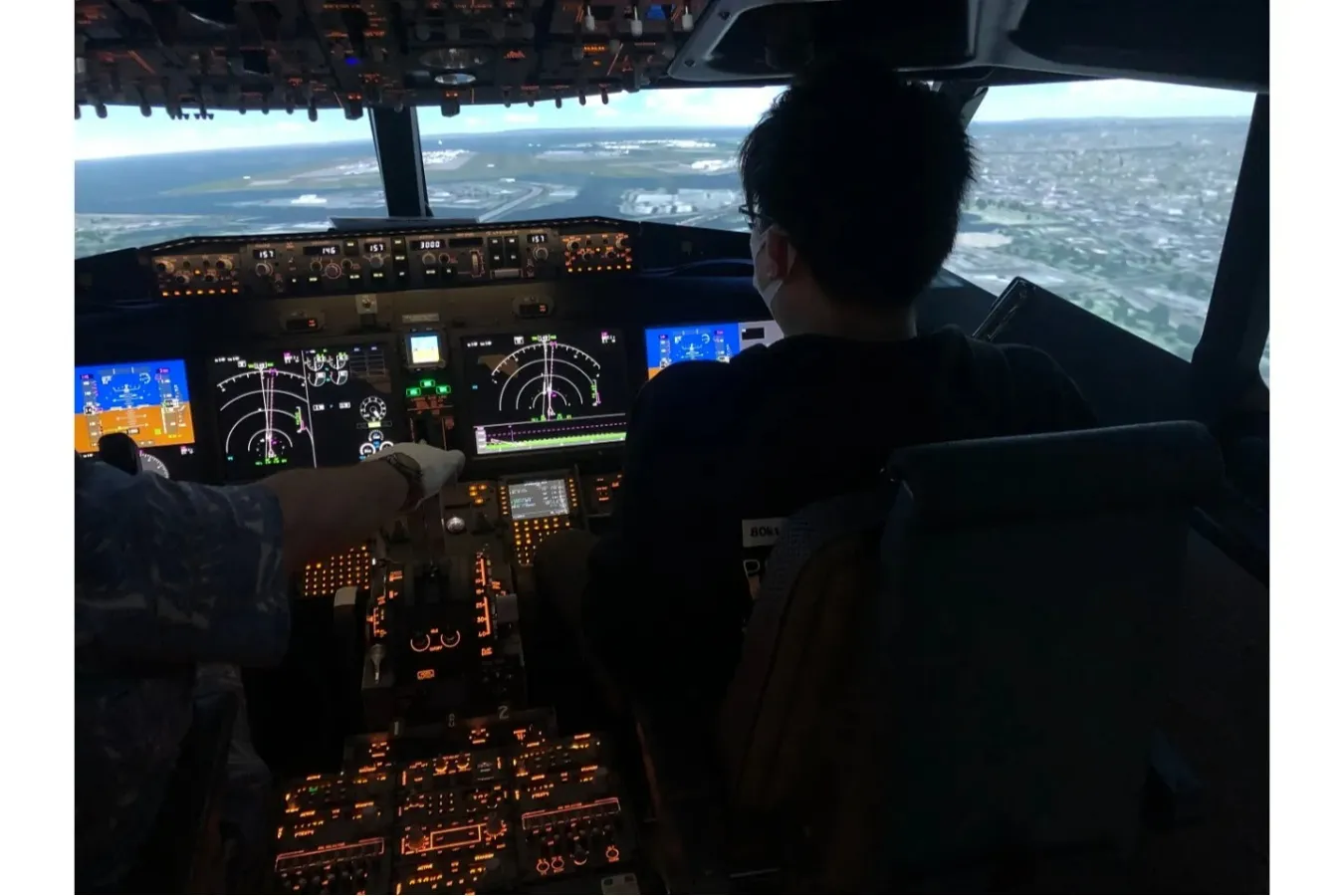 ▲ボーイング737フライトシミュレーター