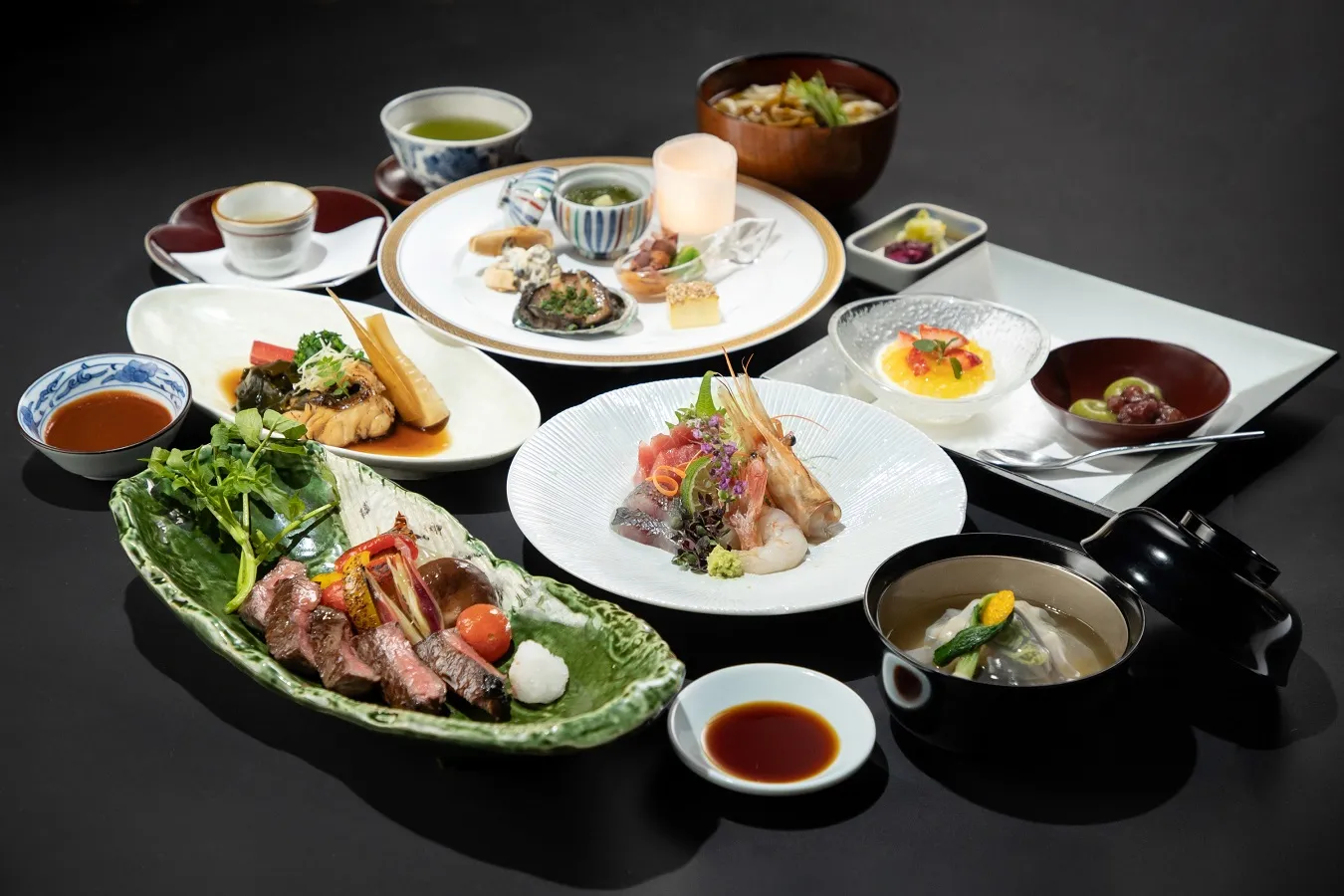 ▲「ディナーコース（一例）」（9,900円）