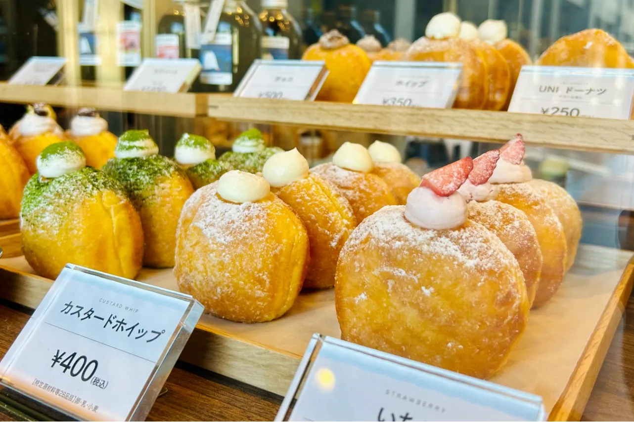 ▲「UNI COFFEE ROASTERY BON BON」の生ドーナツ（撮影：レッツエンジョイ東京編集部）