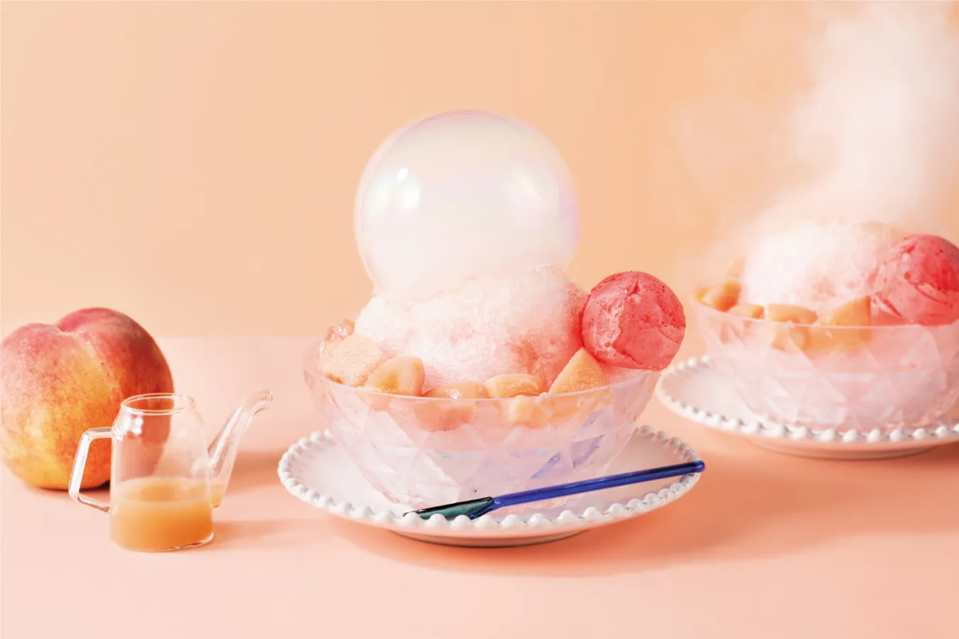 ▲鏡石町＆福島県ポップアップショールーム「福島の桃まつり－FUKUSHIMA PEACHES－」カフェメニューにて提供　※画像はイメージ