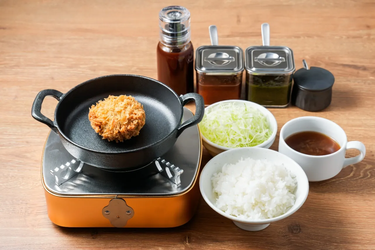 ▲「和牛メンチカツ定食」