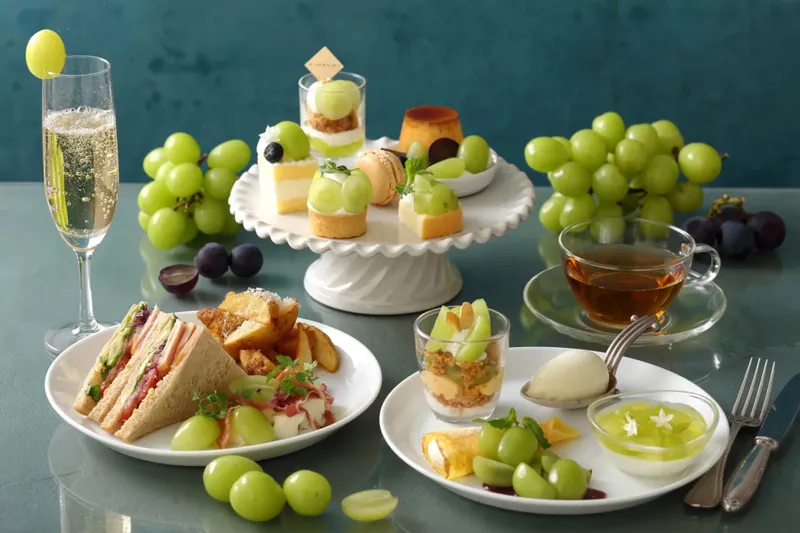 【キハチ 青山本店】さわやかな甘みはじける！シャインマスカットのアフタヌーンティーが登場