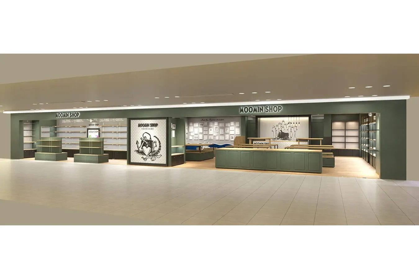 ▲ムーミンショップ ヨコハマ 店内イメージ　©Moomin Characters™