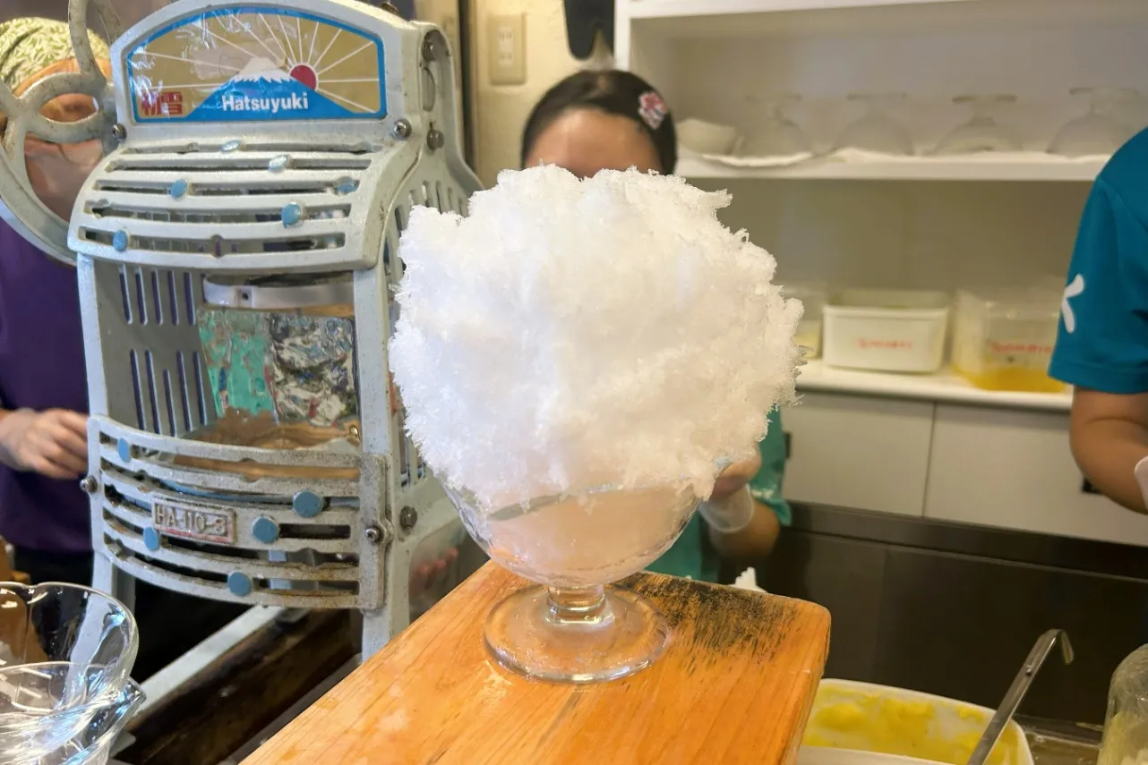 ▲ふんわりと削られたかき氷