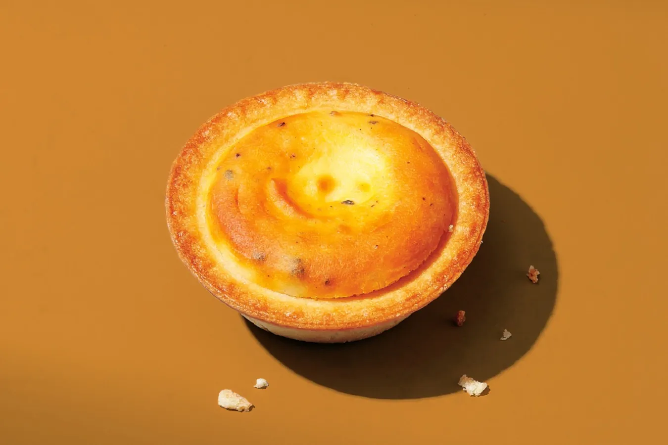 ▲「トリュフチーズタルト」（280円）。隠し味のマダガスカル産バニラビーンズがチーズとトリュフを引き立たせている