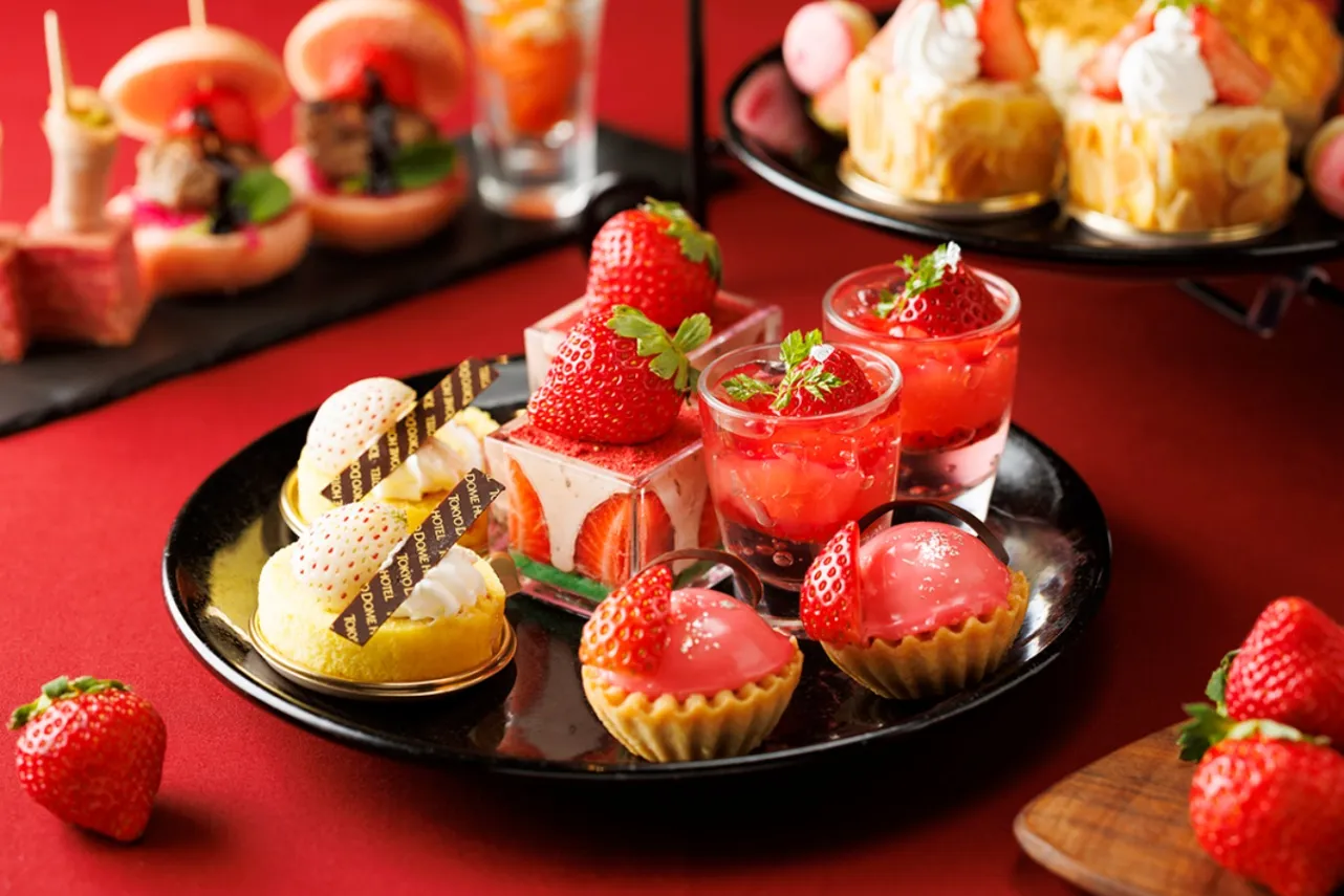 ▲「ストロベリーアフタヌーンティー（中段）」※2名分イメージ