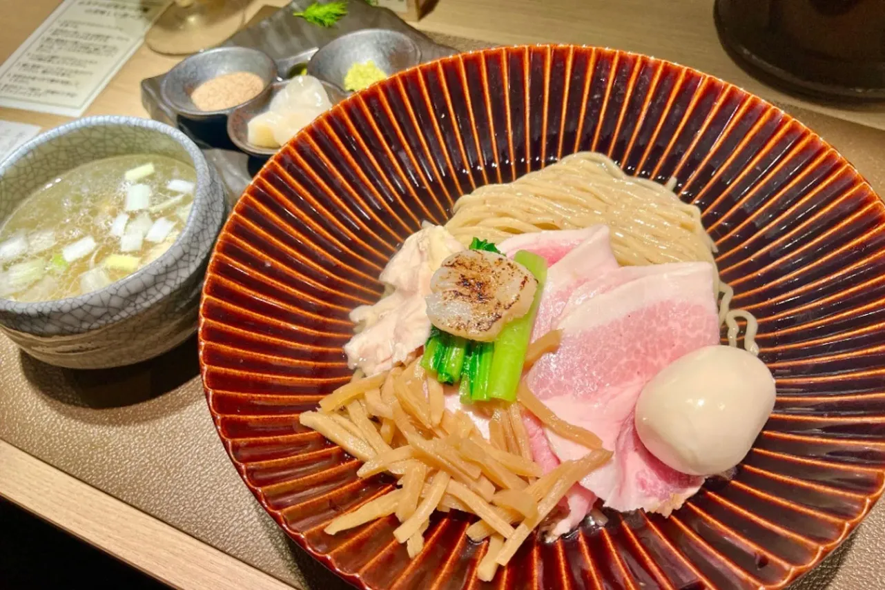 ▲「『特製』帆立の昆布水つけ麺 白(塩)」