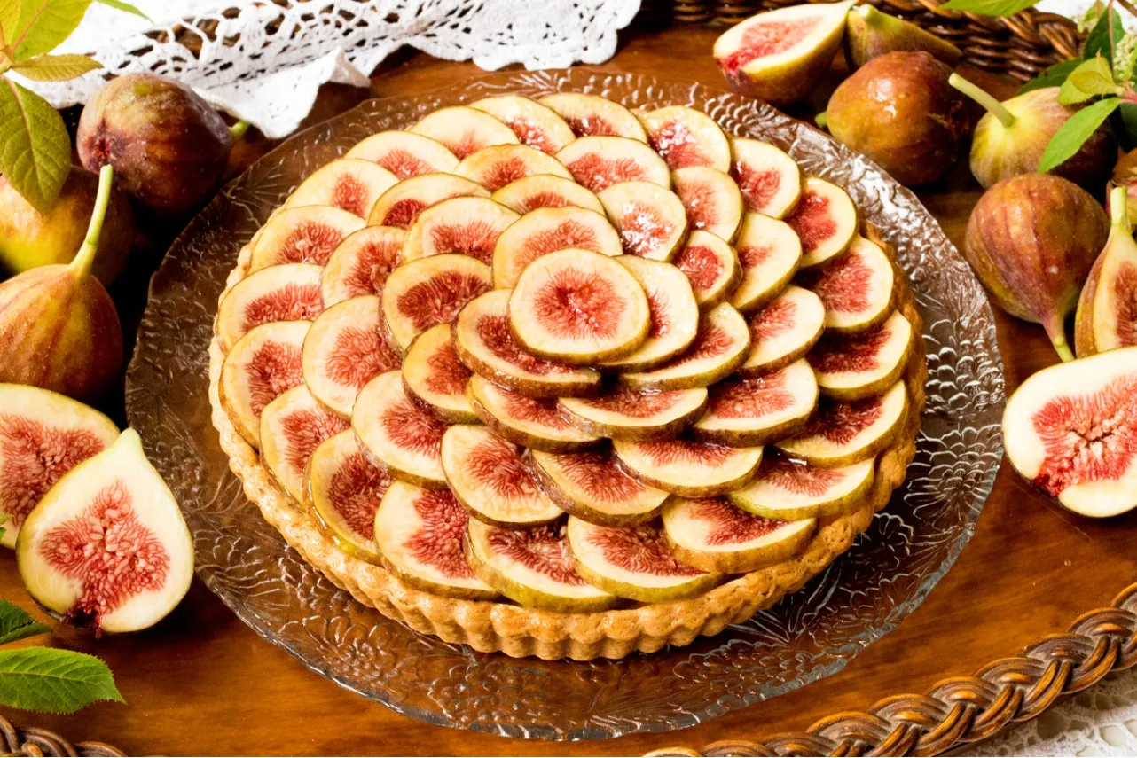 ▲「福岡県産 イチジク“とよみつひめ”のタルト」