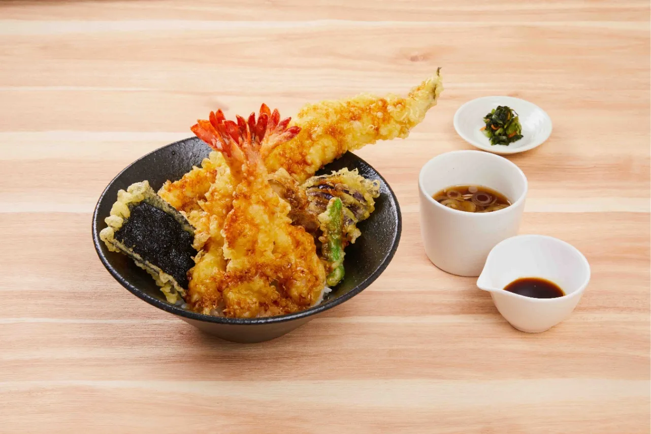 ▲「一本穴子の海鮮上天丼」