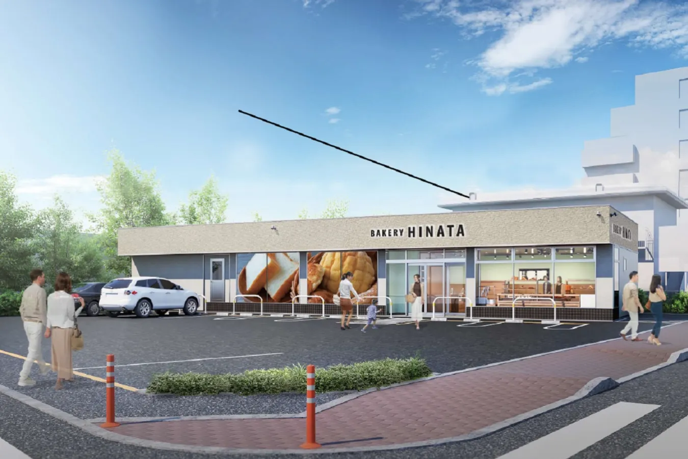 ▲店のブランド名「HINATA」には、日差しや太陽、木漏れ日など、明るい光となれるような店でありたいという想いが込められている