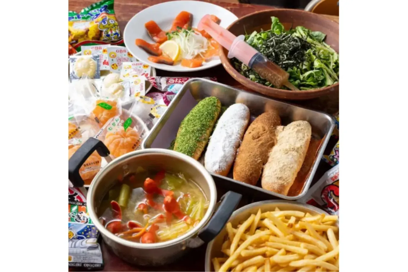 ▲なつかし給食コース（イメージ）