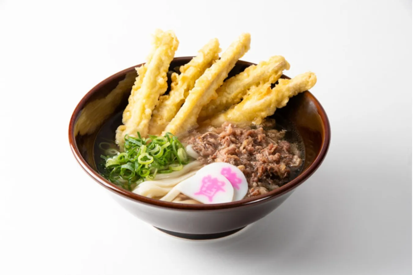 ▲「肉ごぼ天うどん」