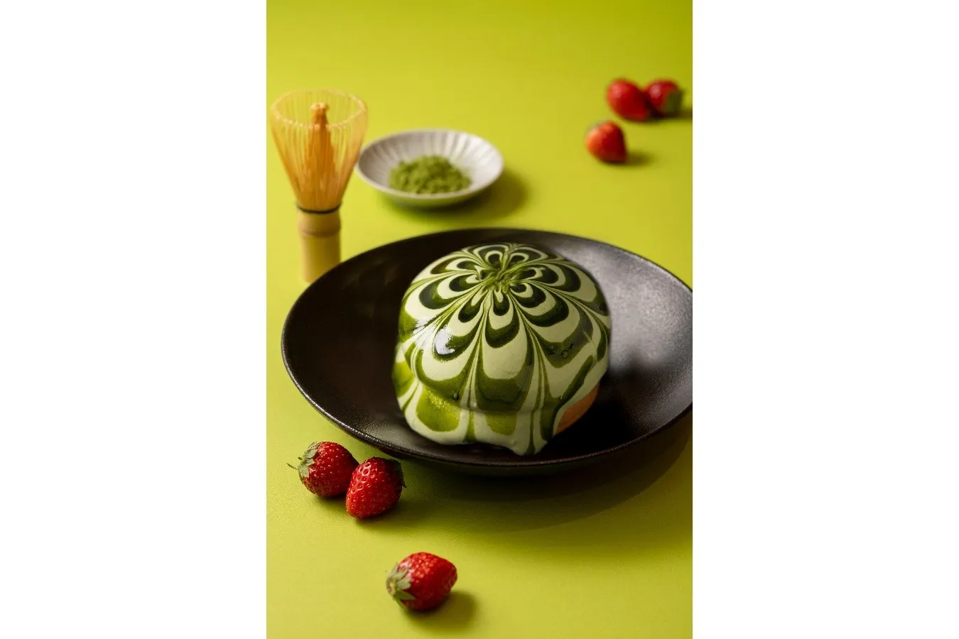 ▲「イシヤパンケーキ　宇治抹茶＆北海道いちご」