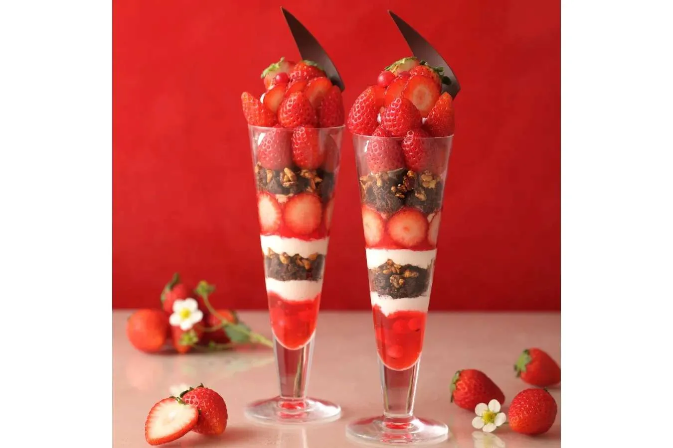 ▲「苺のパフェ」