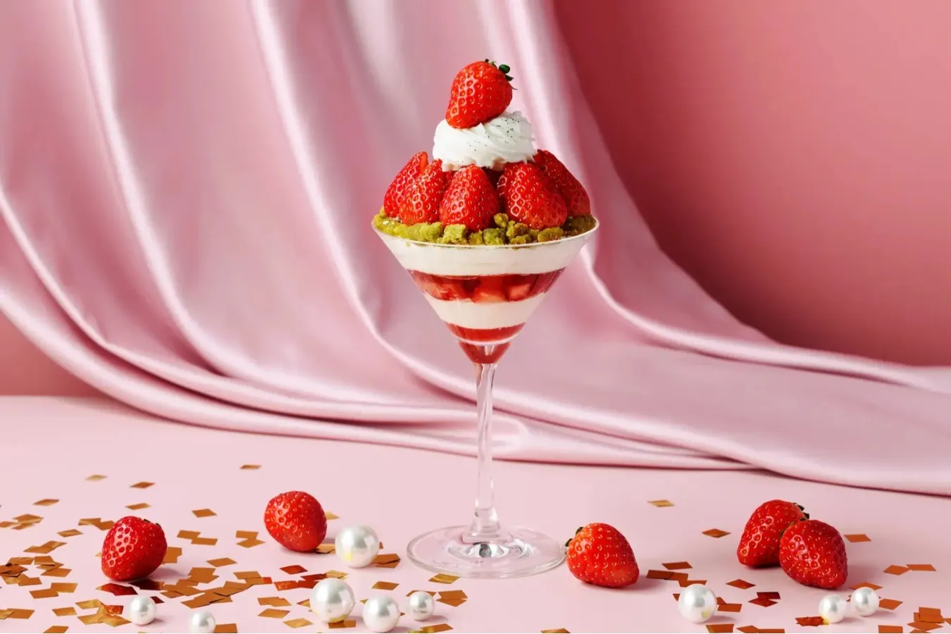 ▲「苺のパフェ」