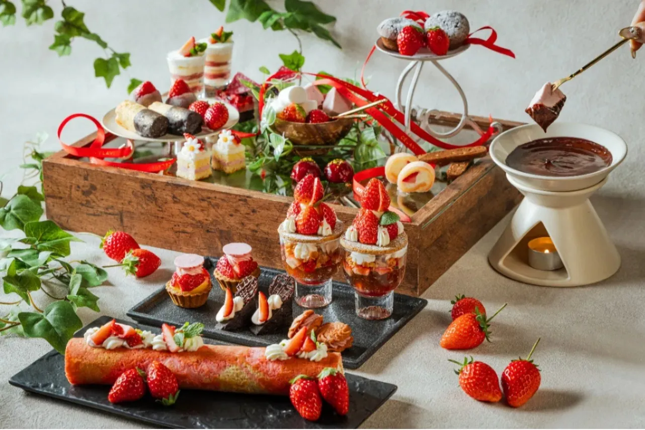 ▲「ストロベリー×チョコレート デザートブッフェ」