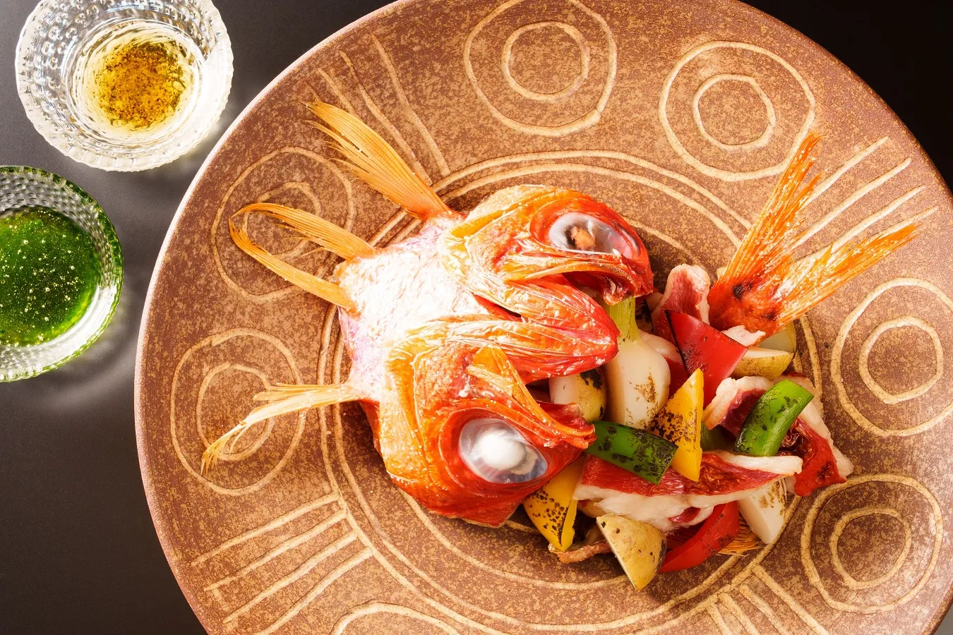 ▲料理一例。昔ながらの料理を見た目に美しく整え、食べるたのしさも体感できる内容