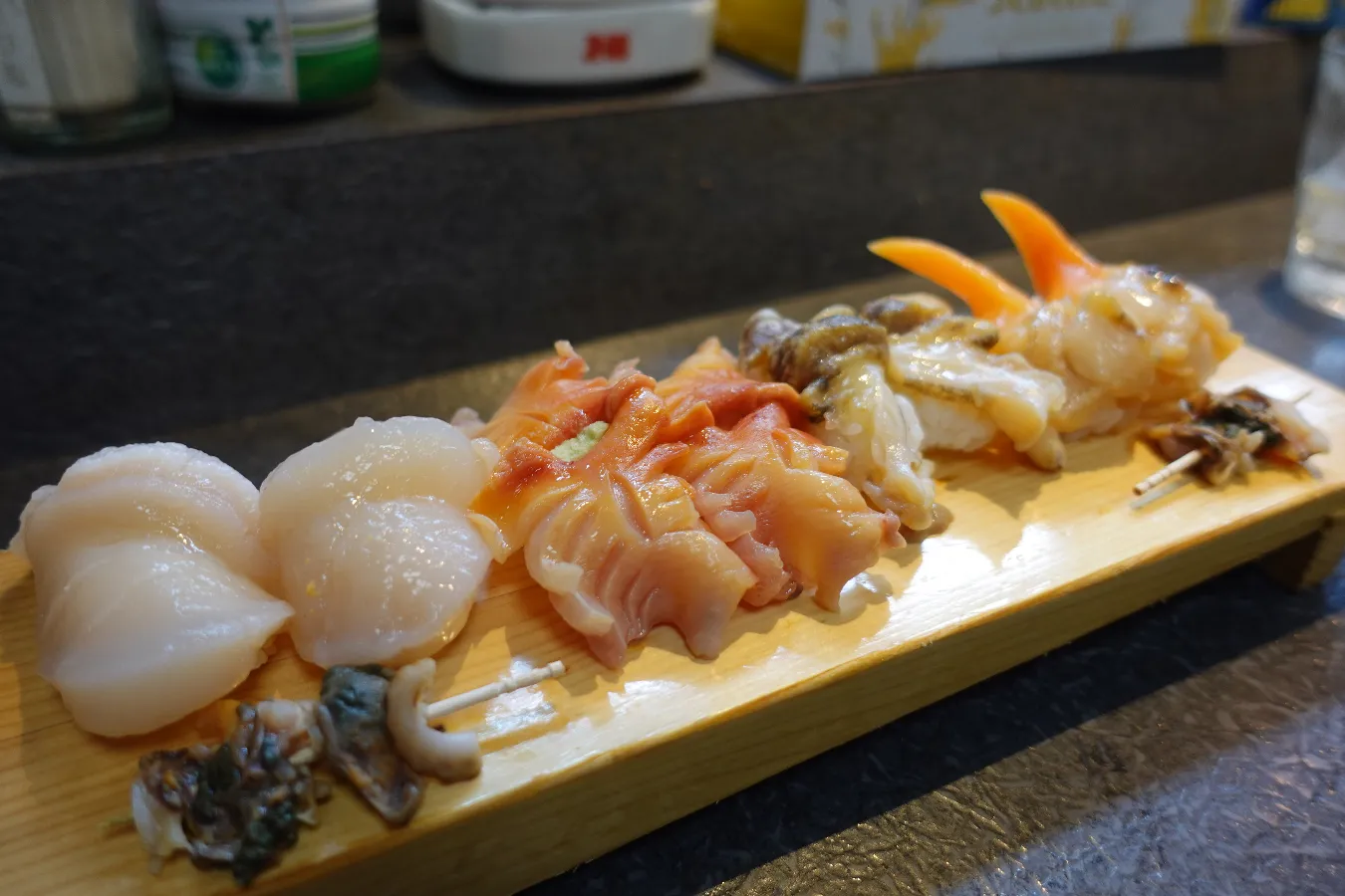 ▲貝の種類も豊富。鮮度バツグンで美味しいです