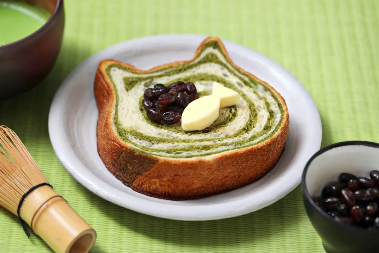 ▲「ねこねこ食パン 宇治抹茶」