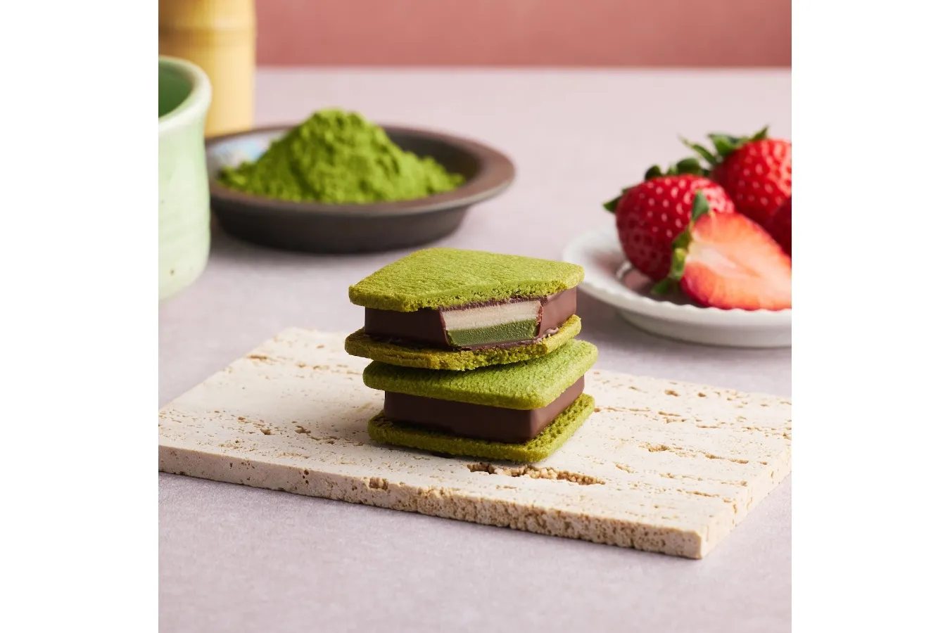 期間限定！老舗茶舗コラボの“抹茶”生チョコサンドが再販決定「バニラ