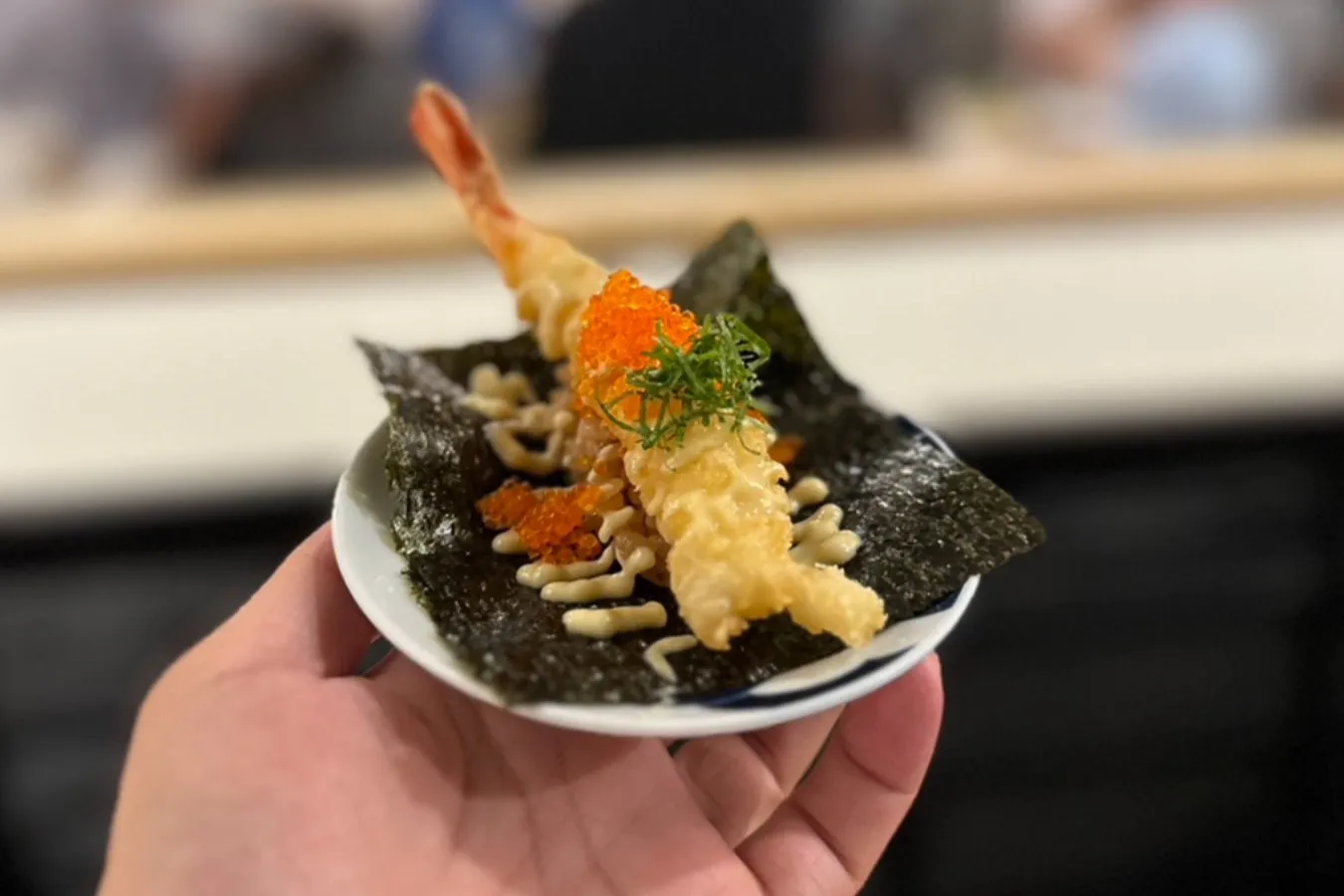 ▲「海老天巻き」(418円)