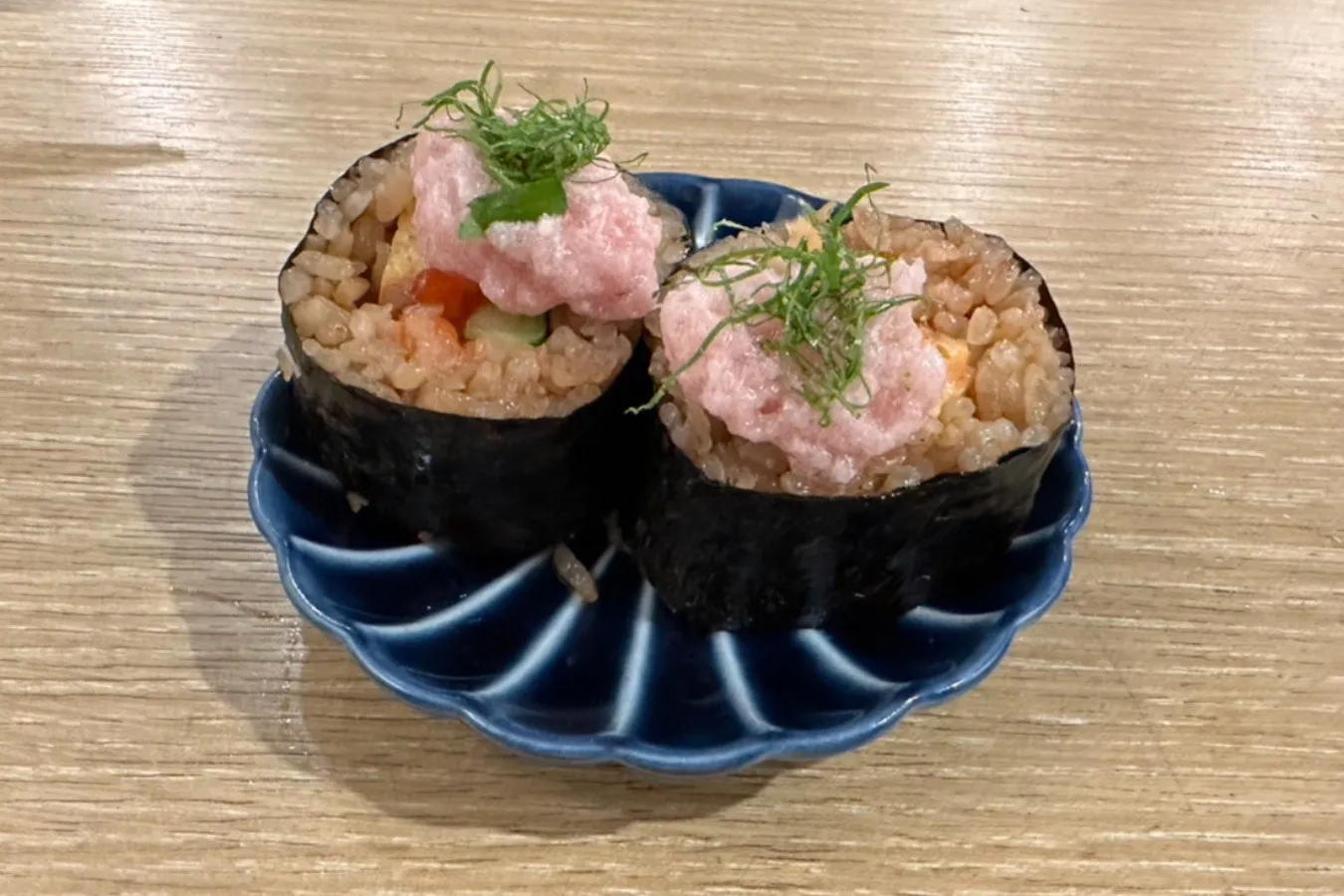 ▲「燻製すじことろたく巻き」(418円)