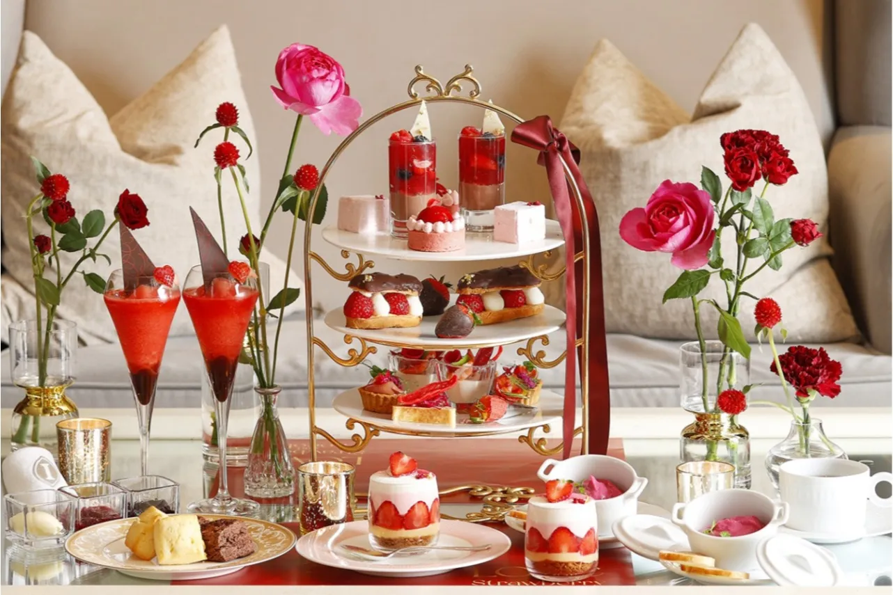 ▲「LOVEストロベリー＆ショコラアフタヌーンティー」