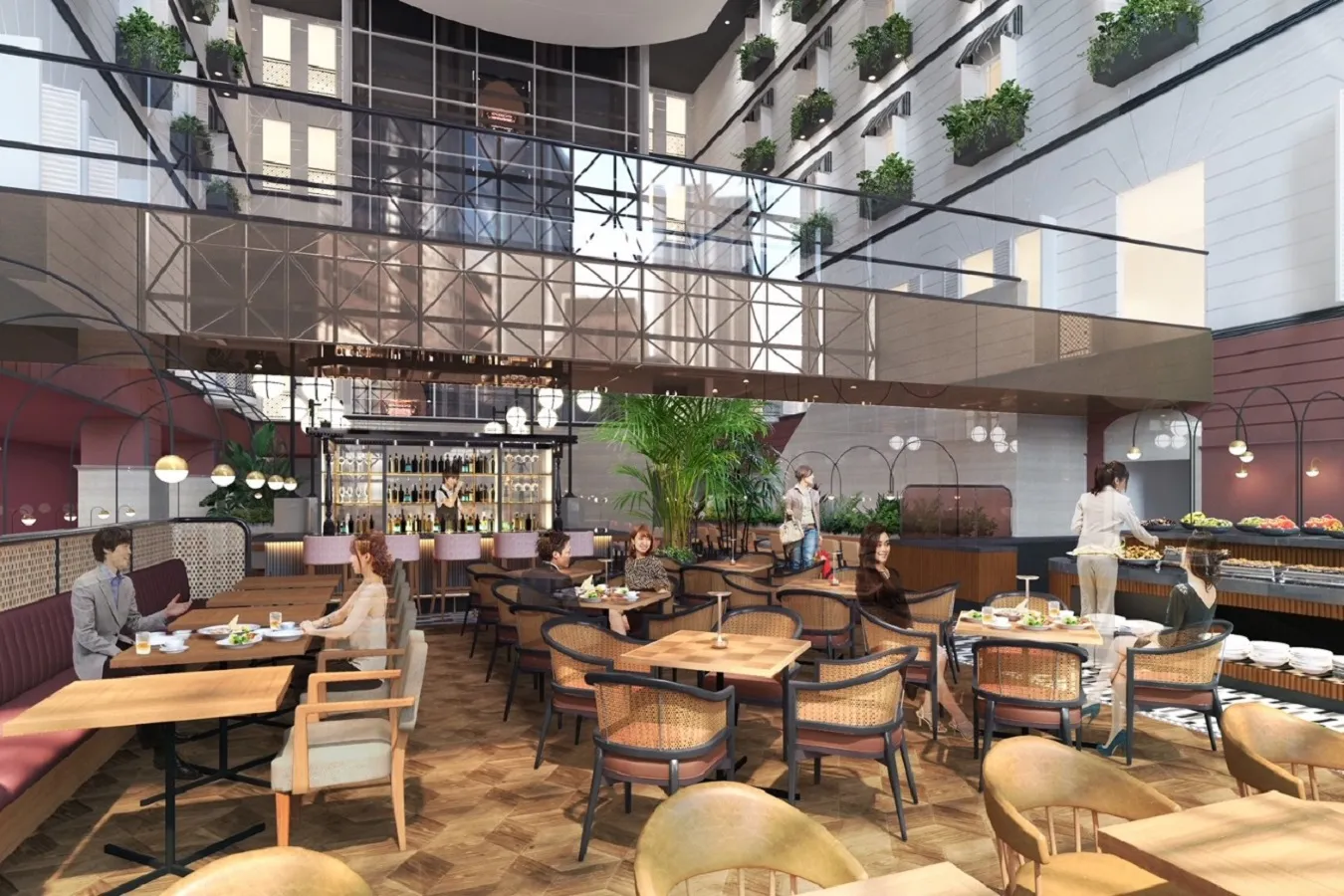 ▲ラウンジ＆ダイニング「SORAE（ソラエ）」