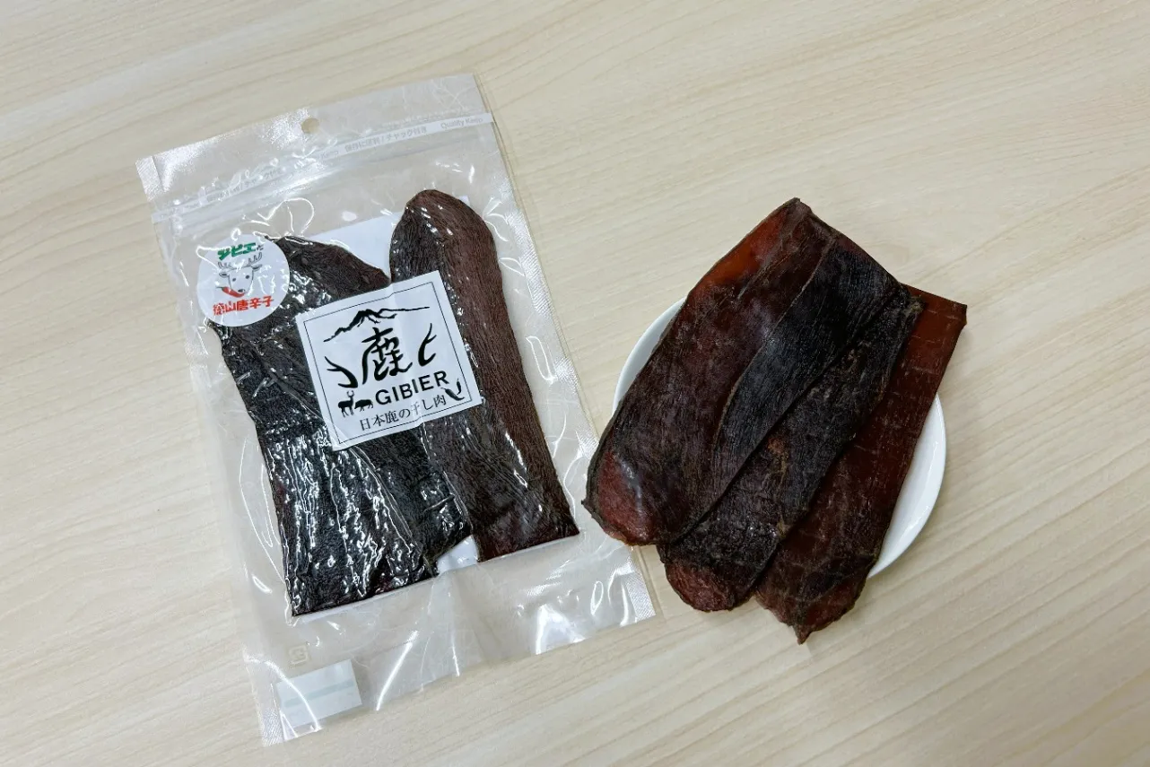 ▲里山ジビエ会「日本鹿の干し肉」