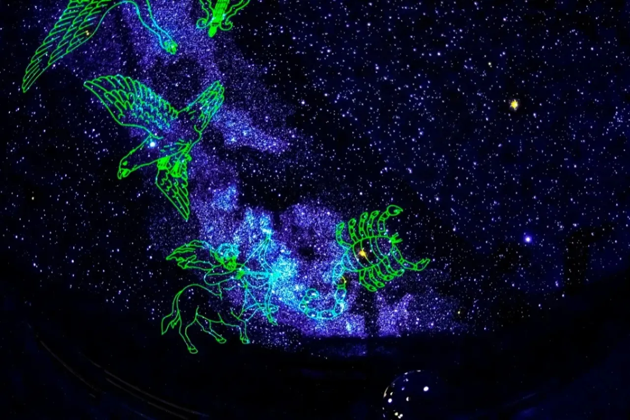 ▲プラネタリウム投影の様子