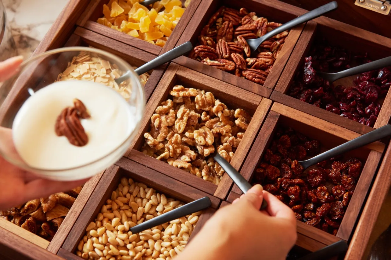 ▲カスタマイズできるヨーグルト