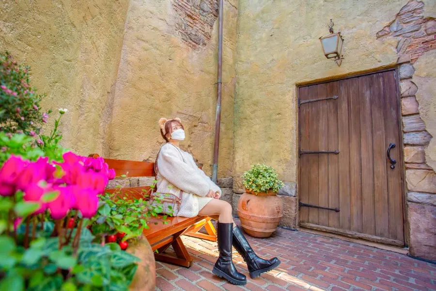 ▲イタリアンクラシック風の街並み「ポルトパラディーゾ」。