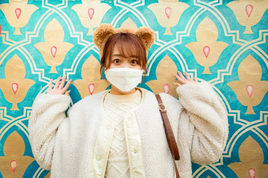 ▲「サルタンズ・オアシス」の外側にある壁。「細部がかわいいスポットはぐっと寄りで撮影。余計なものは写さないことがポイント！」（中島）