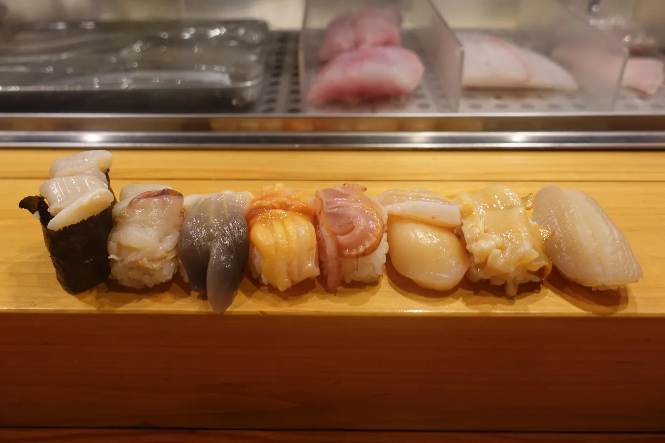 ▲圧巻の貝づくし8カン