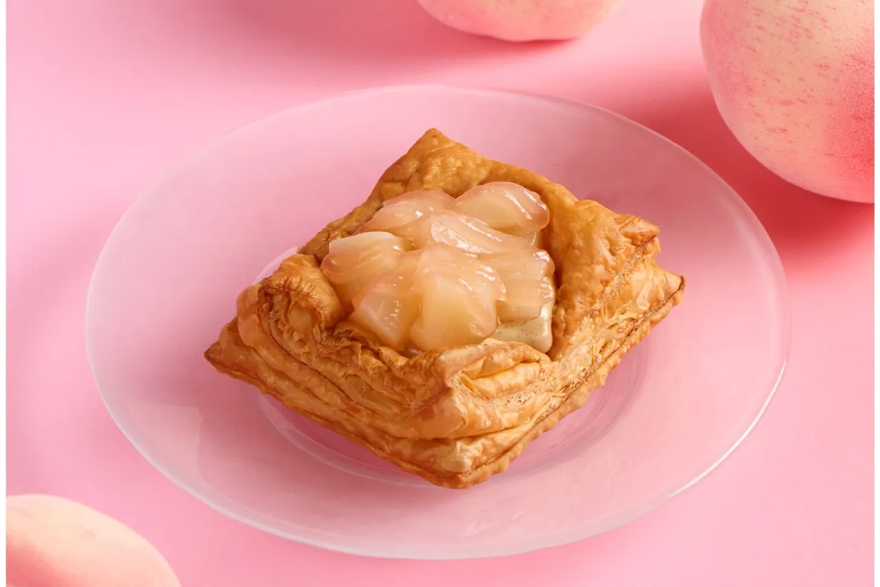 ▲「焼きたてオープンパイ〔ピーチアールグレイ〕」