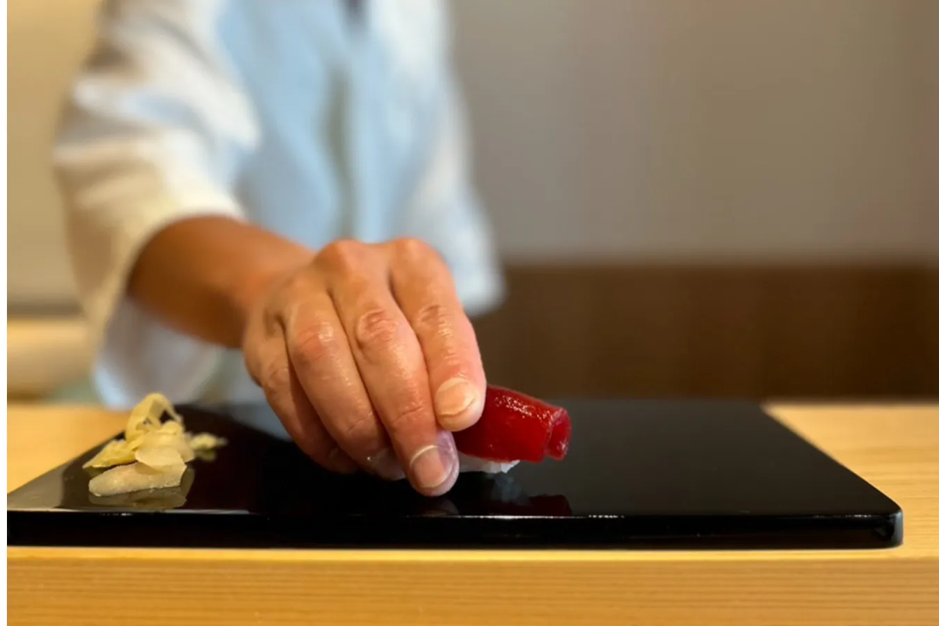 ▲大将が繰り出す究極の江戸前寿司、ぜひ楽しんでみてください。