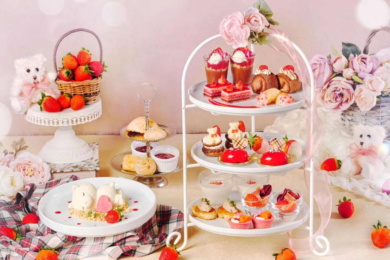 ▲「ストロベリー＆チョコレートアフタヌーンティー〜テディベアの贈り物〜」