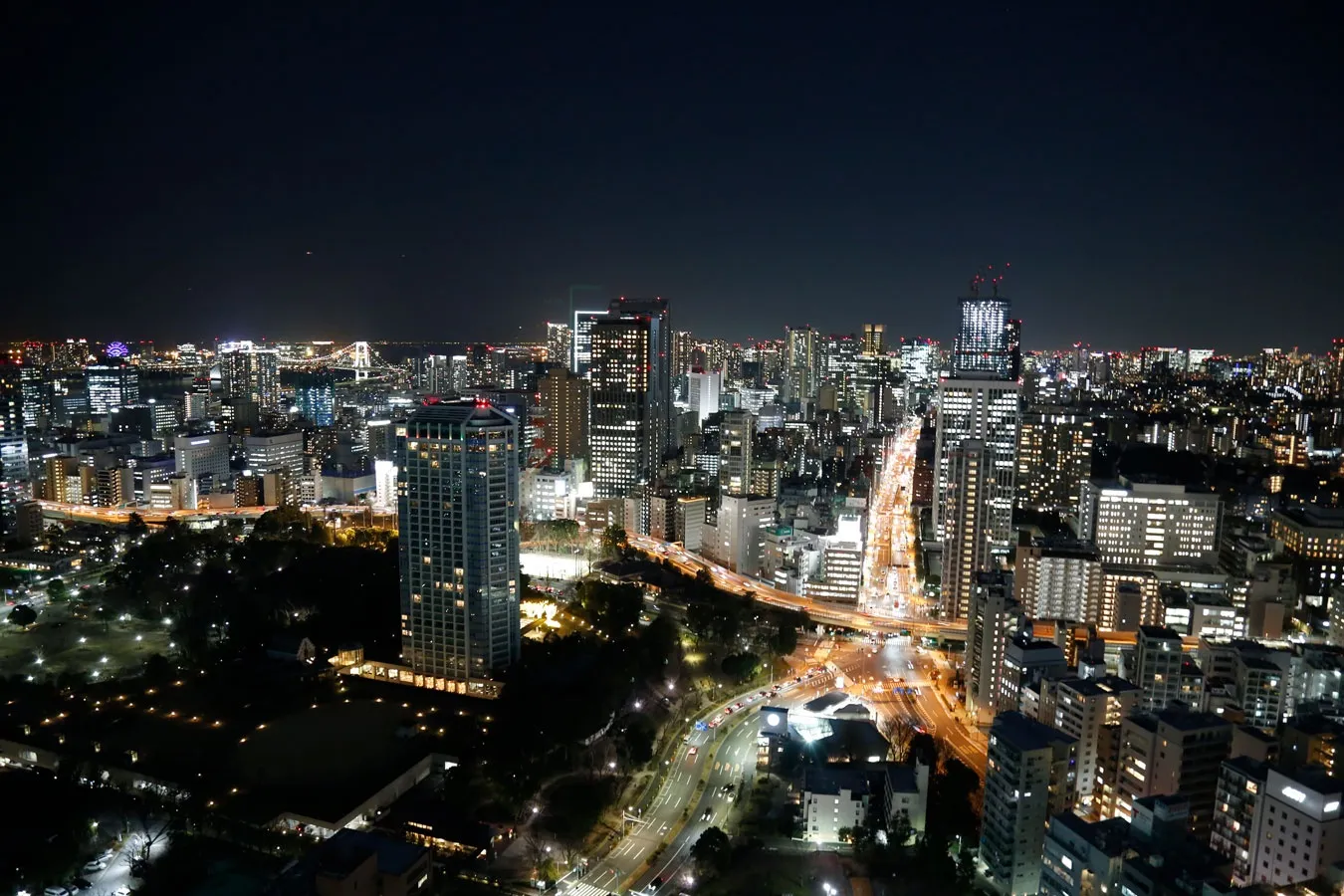 ▲東京タワーからの夜景