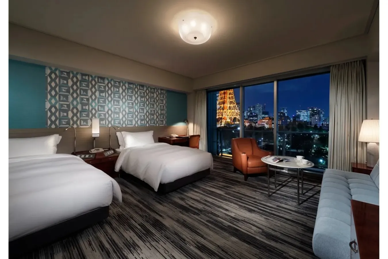 ▲デラックスツイン（夜）