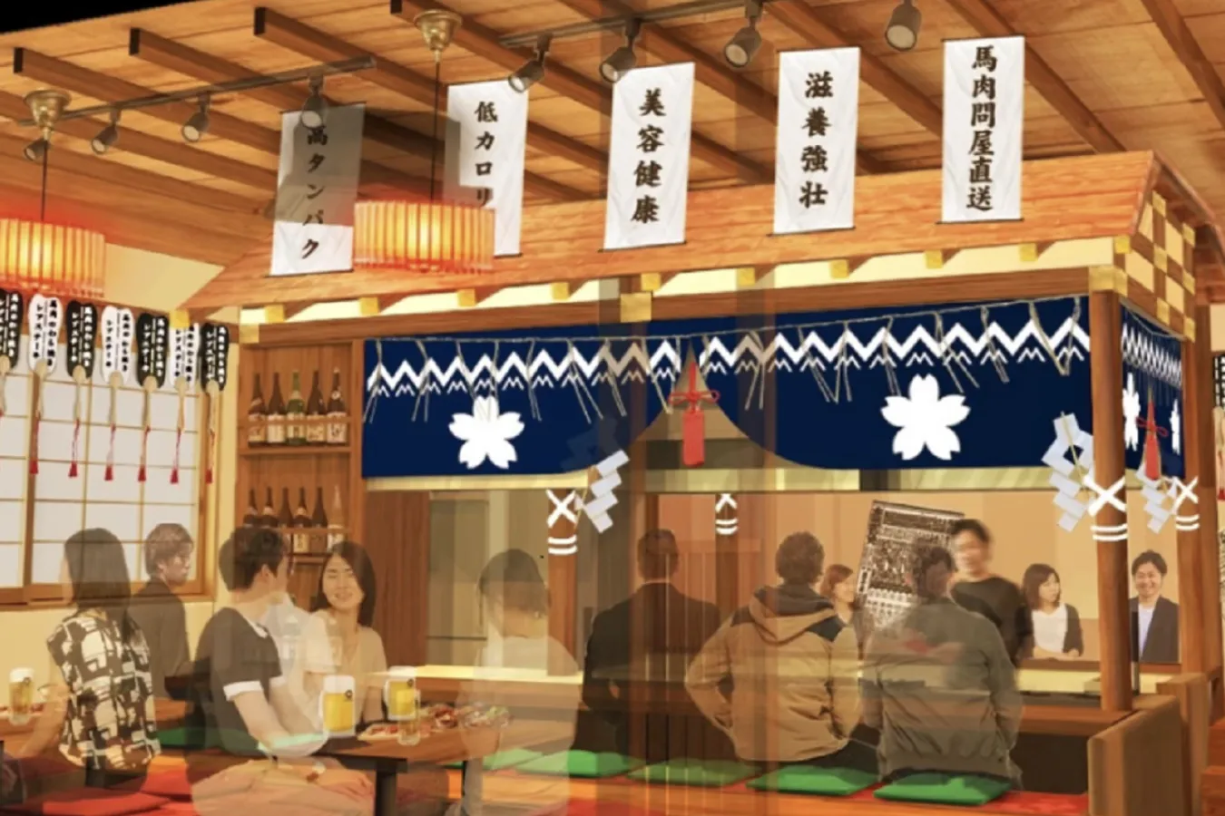 ▲左区画に出店した「ホースミート冨士乃馬（フジノウマ）」