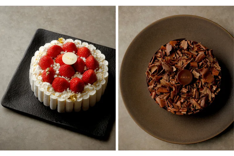 「アマン東京」より25年クリスマスケーキ登場！“雪が舞う情景”をイメージしたケーキなど